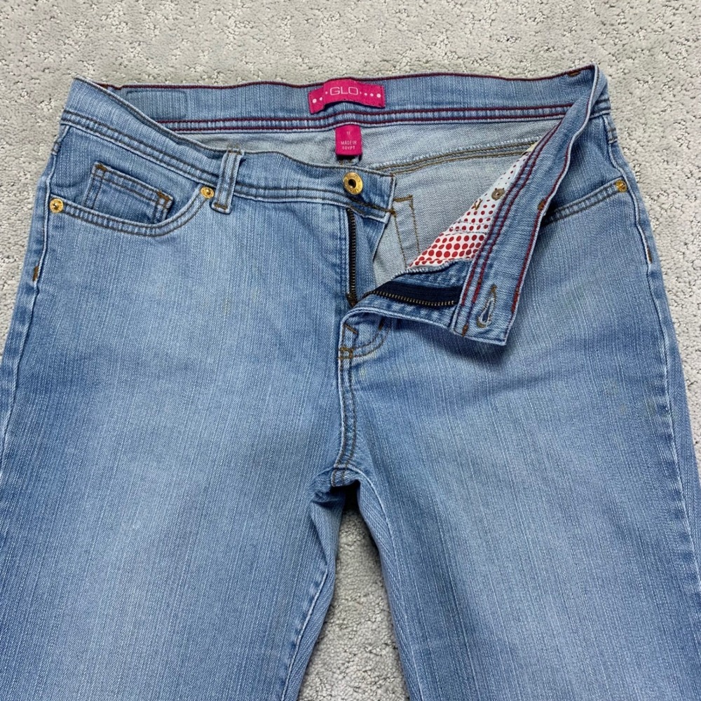 GLO Jeans Womens Size 11 Junior Light Wash Bootcut Flare Denim Pants Stretch Y2k